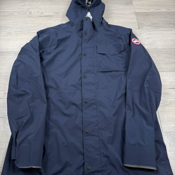 Canada Goose Raincoat Blue Nanaimo Men's Jacket